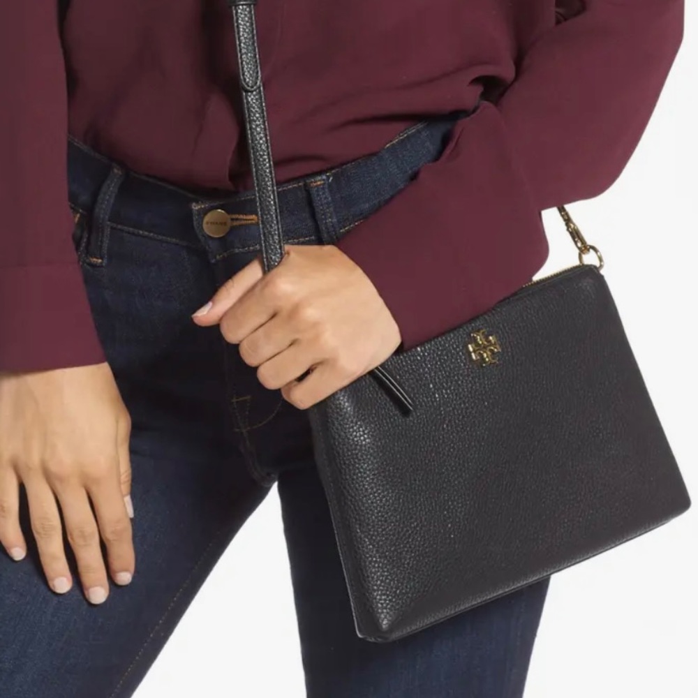 Kira Pebbled Leather Crossbody Bag! Gem